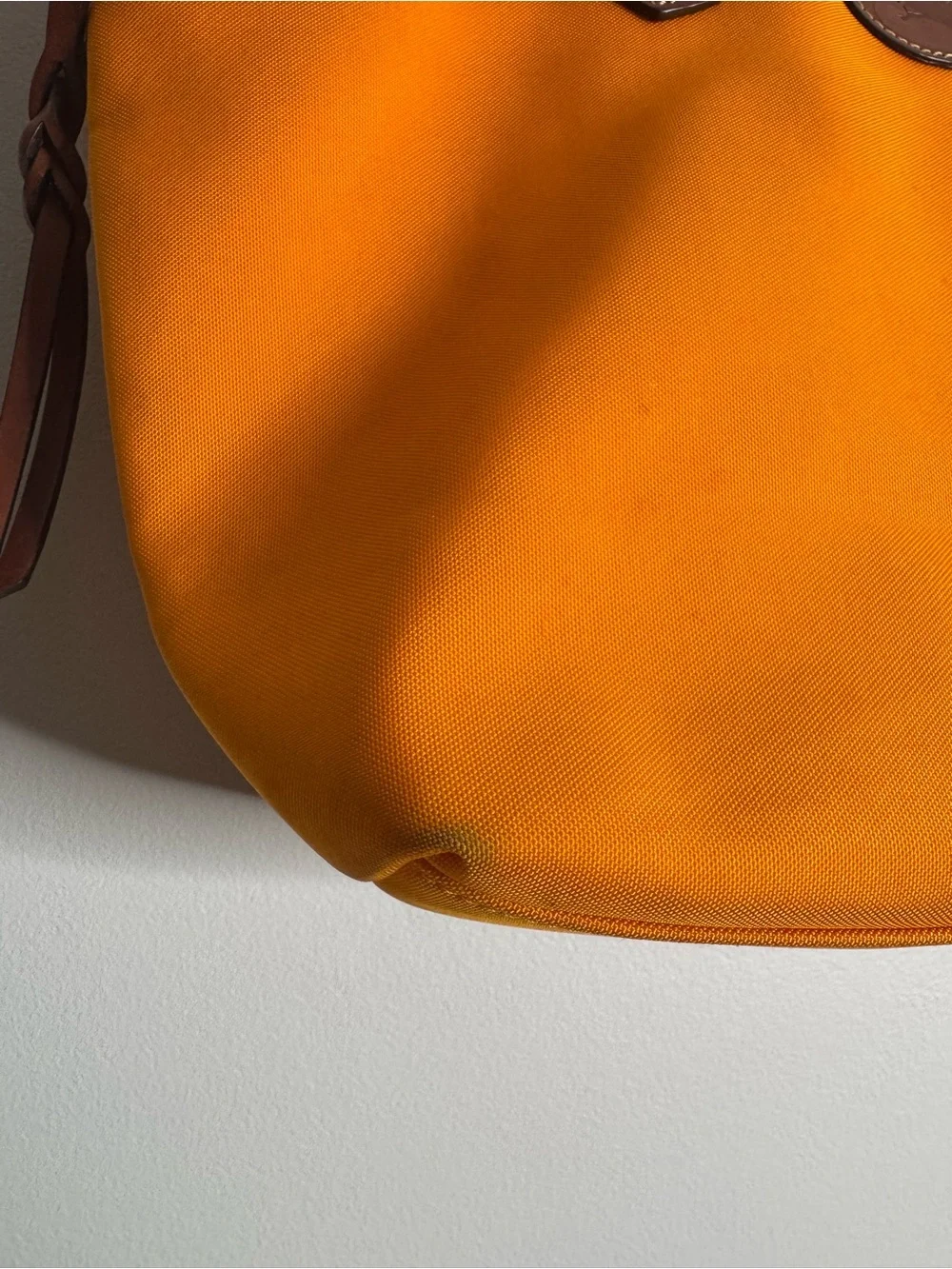 Dooney & Bourke Nylon Shopper Tote Orange Yellow Shoulder Bag